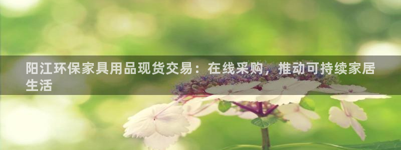 杏耀官方测速：阳江环保家具用品现货交易：在线采购，推动可持续